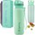 Hydracy Water Bottle with Time Marker -Large BPA Free Water Bottle & No Sweat Sleeve -Leak Proof Gym Bottle with Fruit Infuser Strainer & Times to Drink -Ideal for Fitness Sports & Outdoors