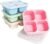 4 Pack Snack Containers, 4 Compartment Bento Snack Box, Reusable Lunch Containers, Divided Food Storage Containers for Work Trips