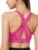Yvette Sports Bra High Impact Adjustable Criss Cross Back, Full Support for Large Bust No Bounce