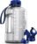 AQUAFIT 1 Gallon Water Bottle With Straw & Times To Drink – 128 oz – Motivational – Large – Sports Gym Water Jug With Time Marker