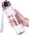 OLDLEY Water Bottle, 32oz Motivational Sports Water Bottle with Time Marker – Times to Drink – Tritan, BPA Free, Wide Mouth Leakproof,Clear Pink