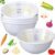 Nuogo 4 Pcs Portion Control Bowl Measuring Bowls Food Measuring Cups Portion Control Containers For Adults Weight Loss Bariatric Diabetes Healthy Eating(Classic Style)