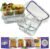 Portion Perfection Portion Control Containers – Glass Oven Ready, Freezer Safe Meal Prep Containers Reusable for Food 3pk, 3 Compartment with Lids, Practical Weight Control Products