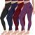 MIRITY Yoga Leggings with Pockets for Women – High Waist Tummy Control Pants for Workout Pack of 4