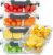 30 oz 5 Pack Glass Meal Prep Containers 2 Compartments, Glass Food Storage Containers with Lids, Airtight Lunch Box, Microwave, Oven and Freezer Safe
