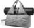 Travel Yoga Gym Bag for Women, Carrying Workout Gear, Makeup, and Accessories, Shoe Compartment and Wet Dry Storage Pockets（Large，Grey）