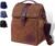 Insulated Lunch Bag 10L Sturdy Waxed Canvas Lunch Box for Men and Women, Leakproof Insulated Cooler Bag for Work Picnic Hiking, Lunchbox for Adults with Shoulder Strap (Brown)