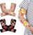 Toulite 2 Pairs Lymphedema Compression Arm Sleeves Breast Cancer Awareness Sleeves Floral Tattoo Gardening Sun Protection for Women Men