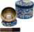 Tibetan Singing Bowl Set with Fabric Gift Case – Sound Bowl Meditation Set – Meditation Bowl – Handcrafted in Nepal – Sound Healing Instrument – For Sound Bath, Reiki Supplies, Meditation Accessories