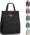 Lunch Bags for Women Insulated Reusable Lunch Tote with Internal Pocket, Adult Lunch Tote bag for Work (Black