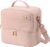 NISHEL Lunch Bag for Women, Insulated Two Separate Compartments Meal Box with Adjustable Shoulder Strap, Leakproof Cooler Case for Work, Pink
