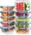 10 Packs 30oz Glass Meal Prep Containers 2 Compartments,Glass Food Storage Containers with Lids,Airtight Lunch Bento Boxes,Microwave,Oven,Freezer and Dishwasher Safe