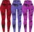 OVESPORT 3 Pack Tie Dye Seamless High Waisted Workout Leggings for Women Scrunch Butt Lifting Yoga Gym Athletic Pants